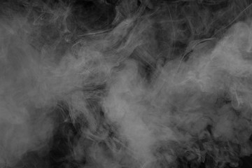 Smoke isolated on black background