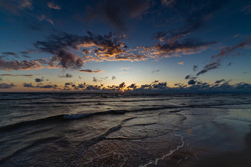Dark clouds over Baltic sea.
