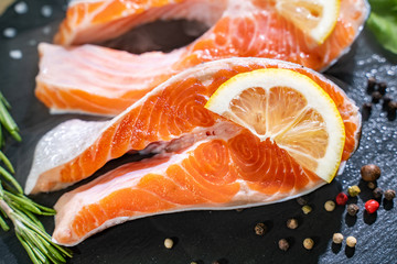 lightly smoked irish salmon fillet with salt and pepper