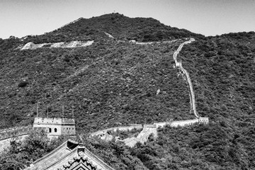 Great Wall in China, Black and White