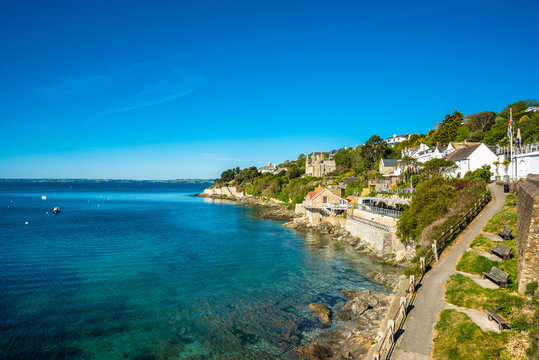 The seafront at the scenic village of St. Mawes, Cornwall