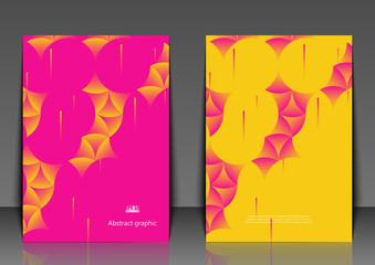 Graphic illustration with abstract background. Flyer template with abstract background. Eps10 vector illustration.