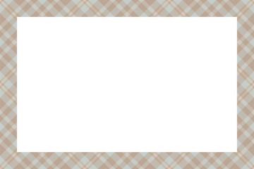 Vintage frame vector. Scottish border pattern retro style. Tartan plaid ornament.