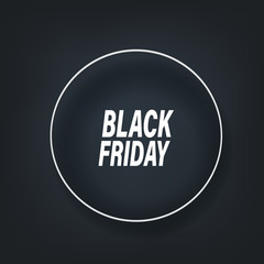 Black friday layout. Banner vector template. Template for a text with the circle frame