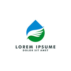 Wing logo template icon design vector