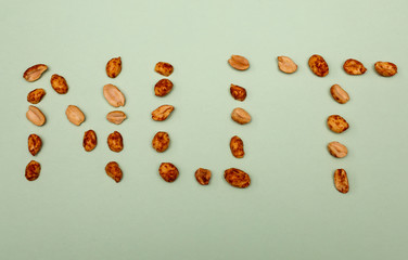 word made of peanuts