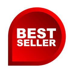 red vector banner best seller