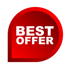 red vector banner best offer