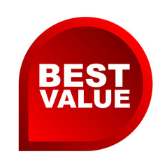 red vector banner best value
