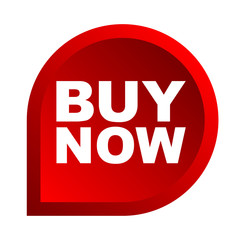 red vector banner buy now