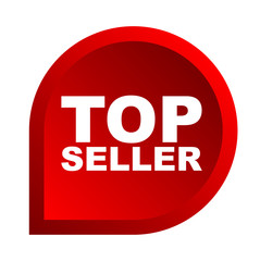 red vector banner top seller