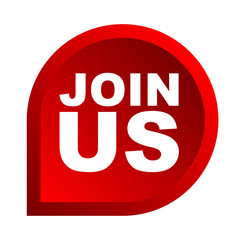 red vector banner join us