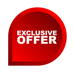 red vector banner exclusive offer