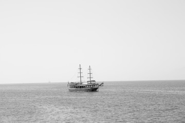 Fototapeta na wymiar ship in the sea