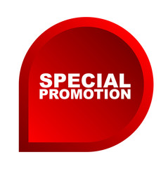 red vector banner special promotion