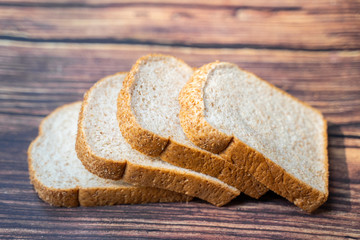 close up sliced whole grain bread