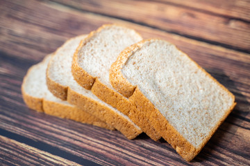 close up sliced whole grain bread