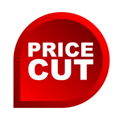 red vector banner price cut
