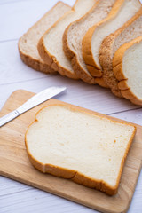 close up sliced whole grain bread