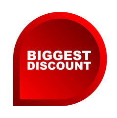 red vector banner biggest discount