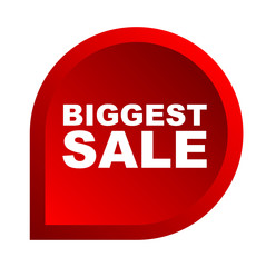 red vector banner biggest sale