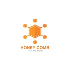 Honey comb logo vector icon concept design 