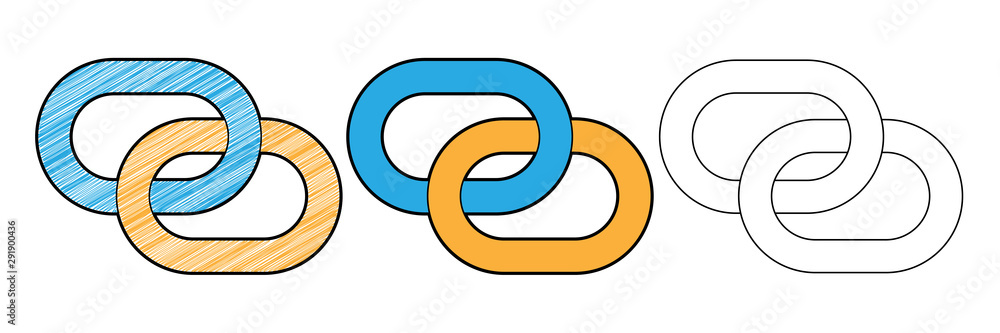 Poster blockchain icon design vector with texture. editable outline for other style