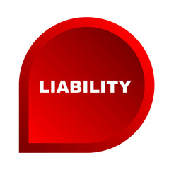 red vector banner liability