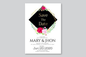  beautiful wedding invitation card with floral flowers