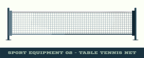 Realistic net for table tennis ping pong vector illustration isolated on white background