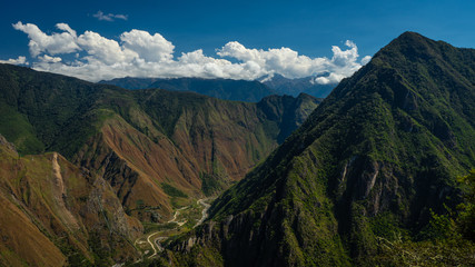 Hills in Machu Picchu, ancient Andean Inca town
