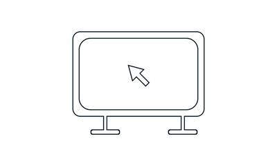 Computer vector icon.Simple flat symbol. Perfect  pictogram illustration on white background.