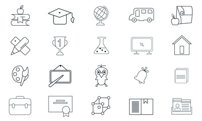 Education icon pack for academic and learning tools