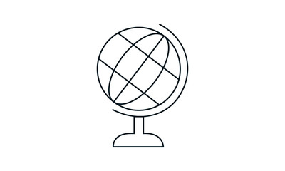 Globe icon.Simple flat symbol. Perfect  pictogram illustration on white background.