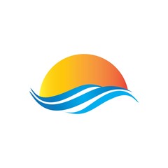 swimming pool logo vector