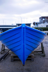 Fototapeta na wymiar Blue boat