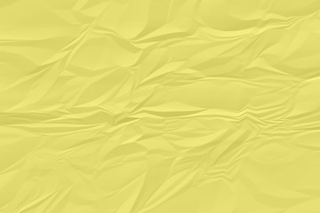 crumpled yellow paper background close up