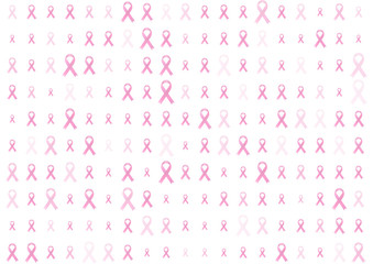 Breast cancer awareness month. Pink ribbon tapes pattern background