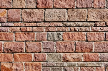 Rotbraune Steinmauer