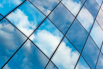 sky reflection in a skyscraper texture
