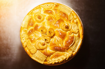 Orthodox name day cake decorated homemade