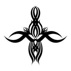 Abstract Tattoo design. Vector illustration with tribal tattoo isolated on white