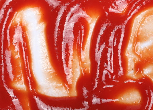 Red ketchup, tomato sauce background and texture