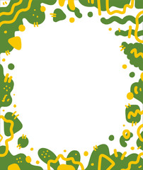 Abstract shape template in terrazzo trendy style. Creative design for brochure, book cover, social media, marketing, banner and flyer. Geometric minimal concept. Vector