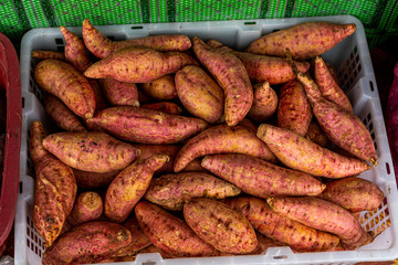 Sweet Potatoes Farm fresh - Beautifully displayed in market