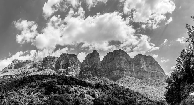 Mountain papingo on a beautiful summer day, Ioannina, Greece