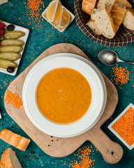 Lentil soup with lemon