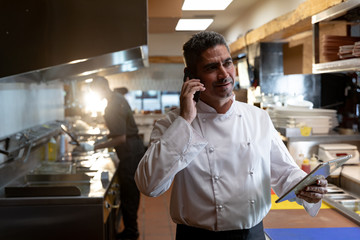Chef taking order over phone