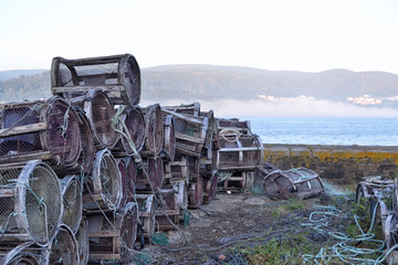 Octupus traditional fishing cage. These traditional cages, called "nasa" in Spanish, are used to capture octupus, one of the most important seafood in Galicia.