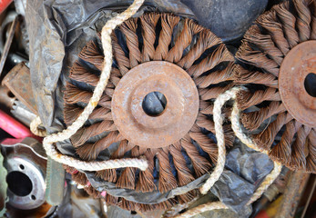 old and rusty hardware material